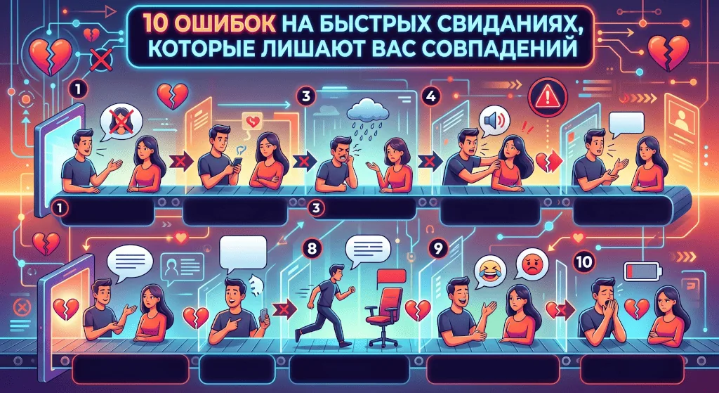 10 ошибок на быстрых свиданиях, которые лишают вас совпадений