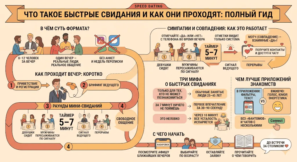 Что такое быстрые свидания и как они проходят: полный гид