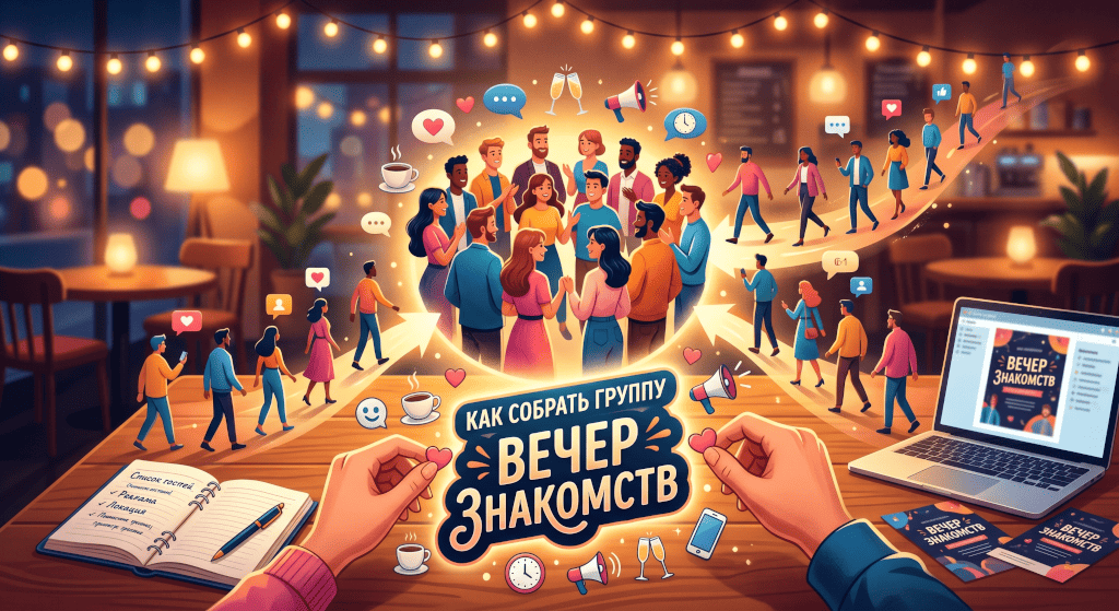 Как собрать группу на вечер знакомств: маркетинг для организатора