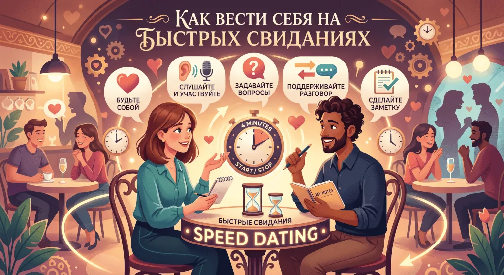 Как вести себя на быстрых свиданиях: 7 минут на симпатию