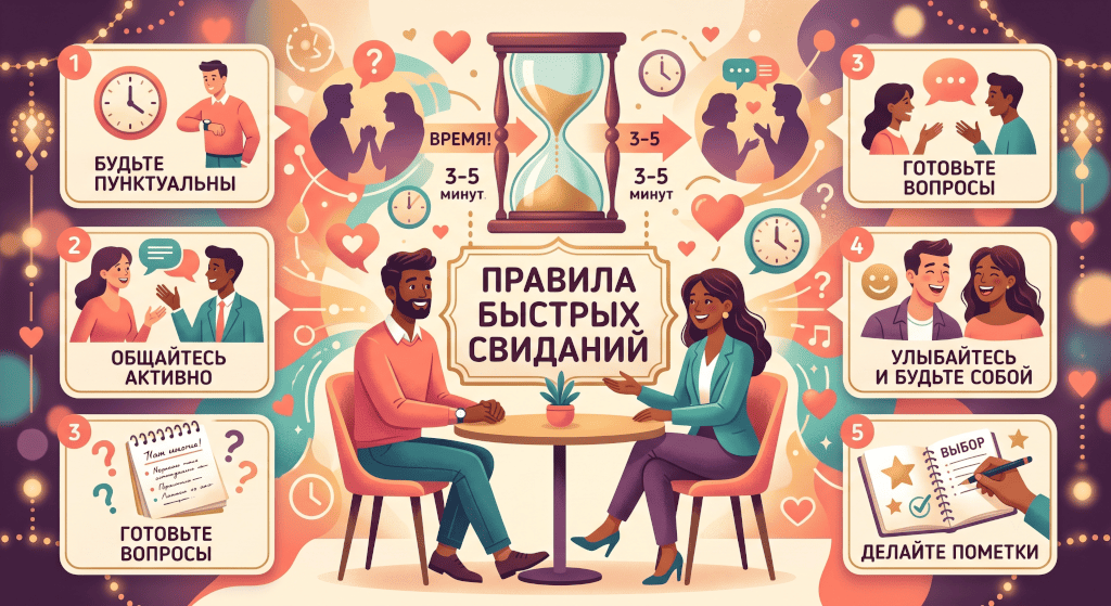 Правила быстрых свиданий: этикет вечера и что запрещено